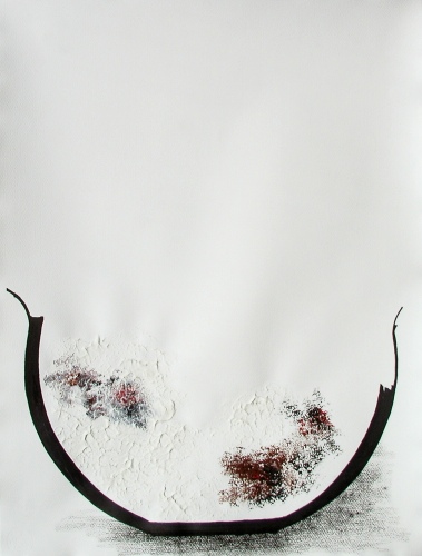 Profil IV   2004    Acrylfarbe / Tusche auf Papier    75 x 55 cm